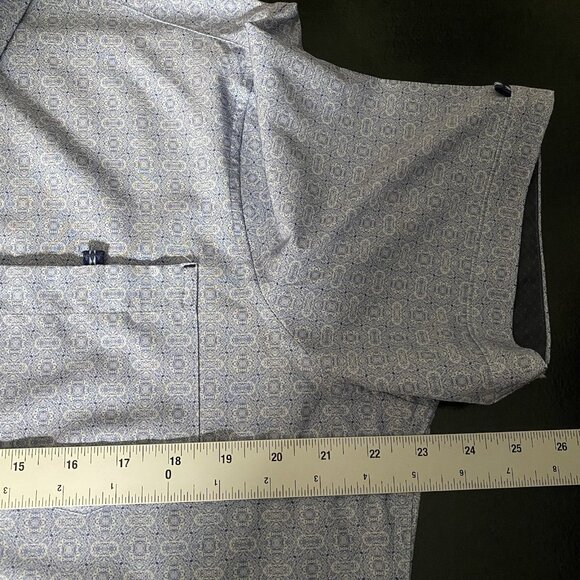 7 Diamonds Shirt Mens L Liberty 4 Way Stretch Performance Button Up Short Sleeve - Picture 10 of 11